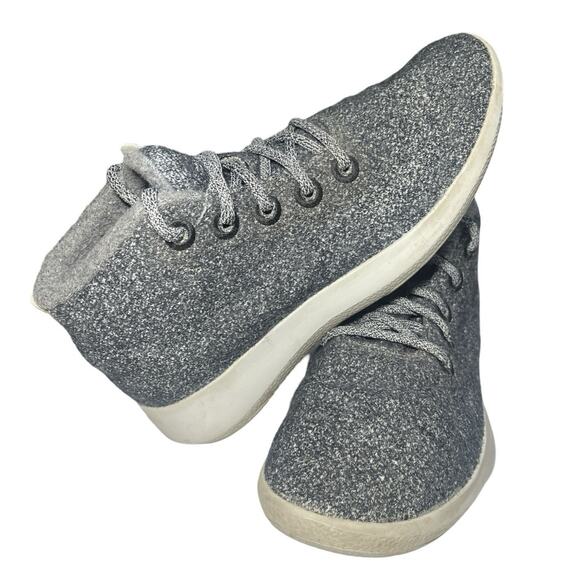AllBirds Wool Mizzle Lace Up Active Wear Running High Top Shoes size W9 Gray - Picture 1 of 9
